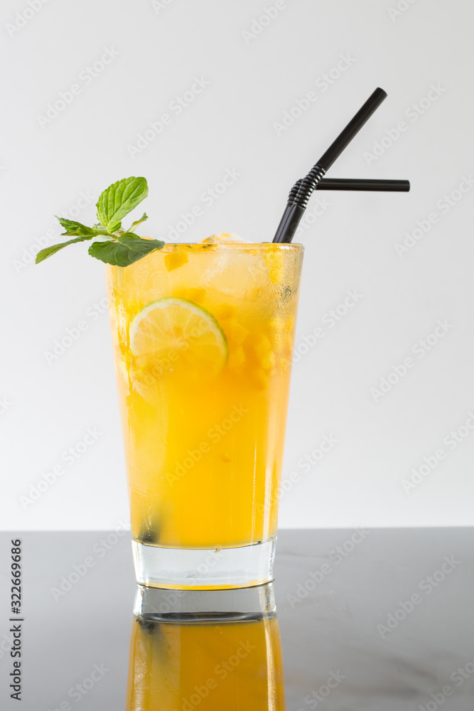 Screwdriver of Orange and mango refreshment drink Screwdriver of Orange and mango refreshment drink