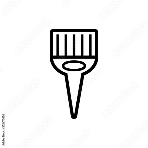 brush of barber shop line style icon