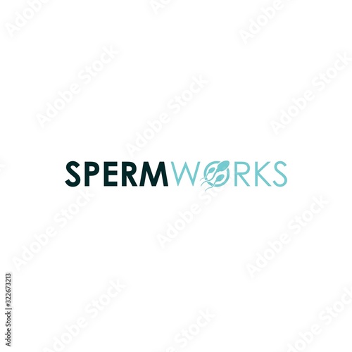 Sperm Works Logo Simple Templates Vector