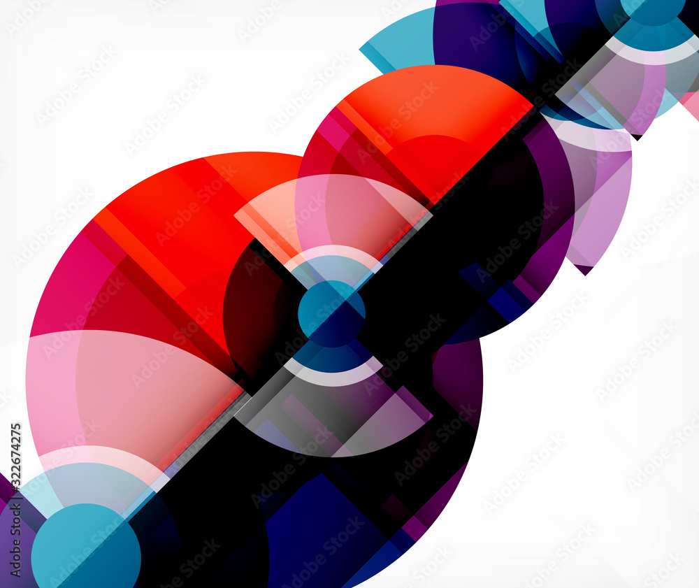 Abstract background, circle and triangle design round shapes overlapping. Geometric trendy template. Vector Illustration For Wallpaper, Banner, Background, Card, Book Illustration, landing page Abstract background, circle and triangle design round shapes overlapping. Geometric trendy template. Vector Illustration For Wallpaper, Banner, Background, Card, Book Illustration, landing page