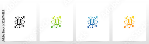  Network Symbol On Letter Logo Design U