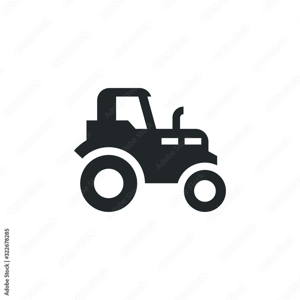 Tractor icon template color editable. Tractor symbol vector sign isolated on white background illustration for graphic and web design.