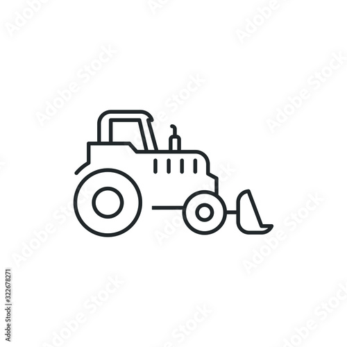 Tractor icon template color editable. Tractor symbol vector sign isolated on white background illustration for graphic and web design.