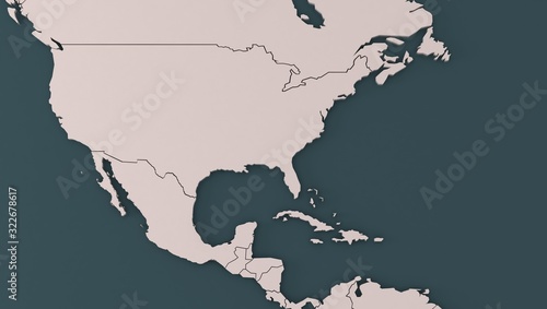 3d rendering of america. co...