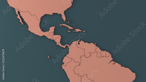 3d rendering of america. co...