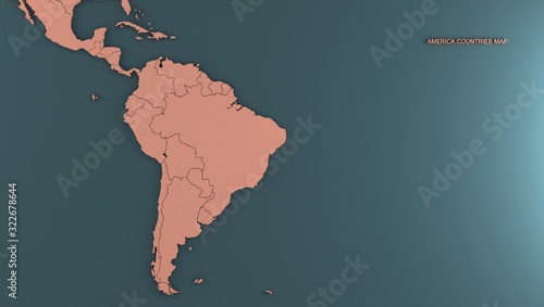 3d rendering of america. co...