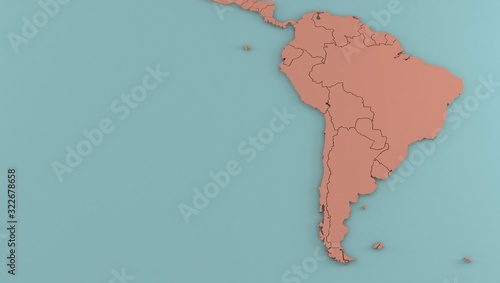 3d rendering of america. co...