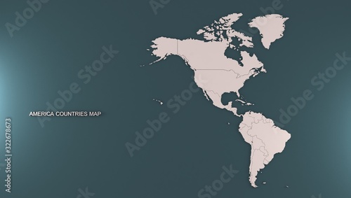 3d rendering of america. co...