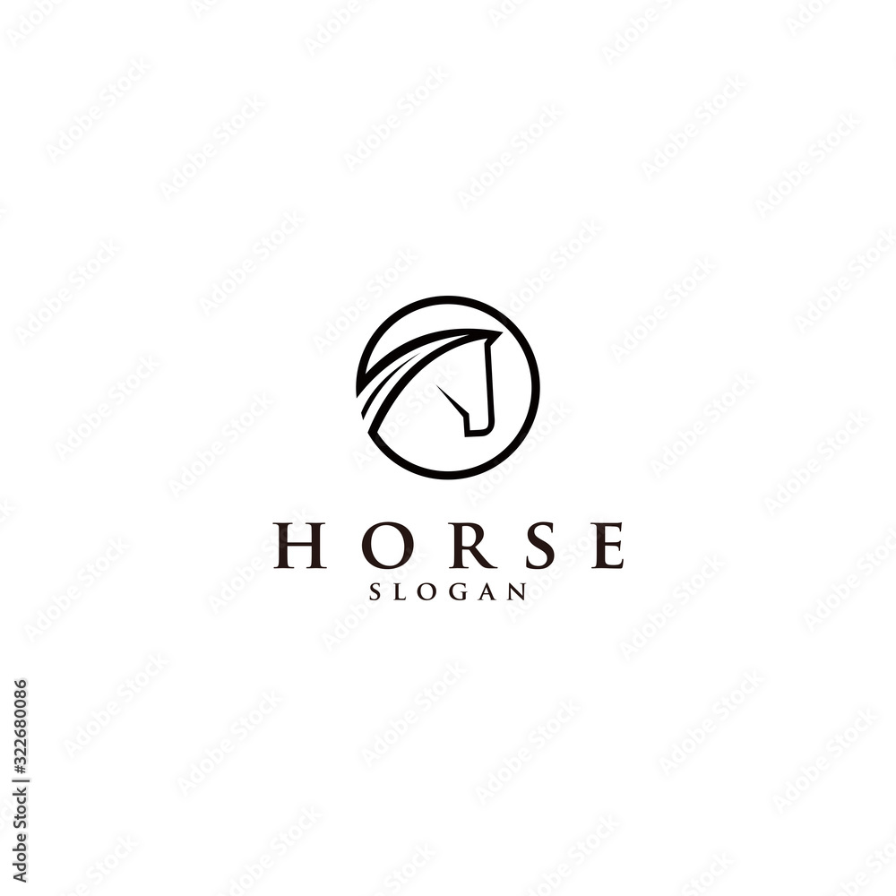 Creative horse logo vector for inspiration.