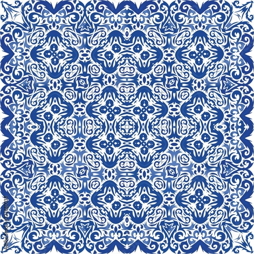 Traditional ornate portuguese azulejo.