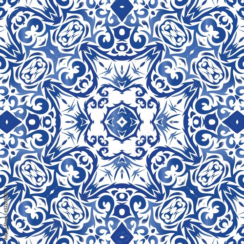 Antique portuguese azulejo ceramic.