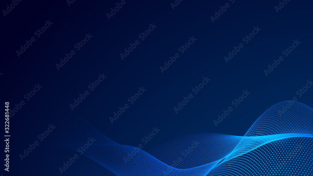 Dot blue wave light screen gradient texture background. Abstract technology big data digital background. 3d rendering. Dot blue wave light screen gradient texture background. Abstract technology big data digital background. 3d rendering.