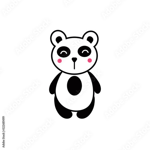 cute bear panda animal comic character