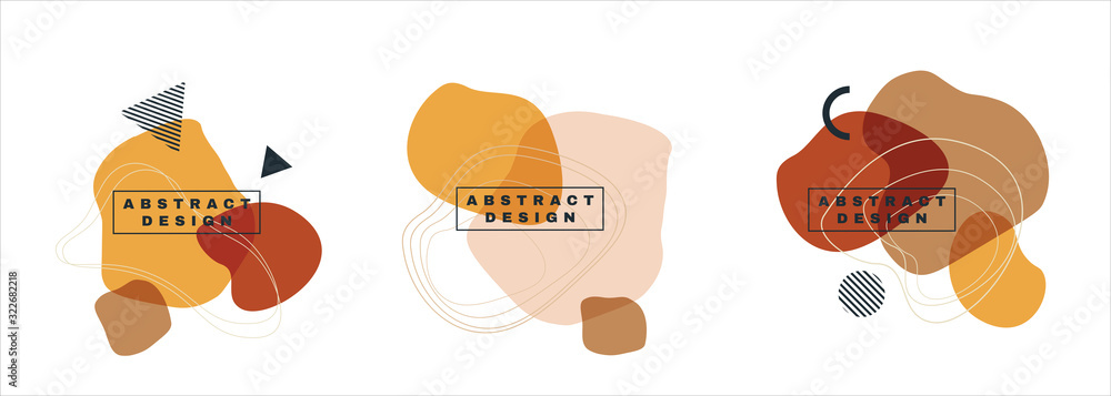 Vector. Abstract set of modern graphic elements. Dynamic colored forms and lines. Gradient avant garde banners with flowing liquid shapes. Template for design of a logo, flyer, poster or presentation. Vector. Abstract set of modern graphic elements. Dynamic colored forms and lines. Gradient avant garde banners with flowing liquid shapes. Template for design of a logo, flyer, poster or presentation.