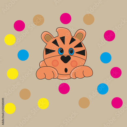 PELOTAS CON UN TIGRE HERMOSO