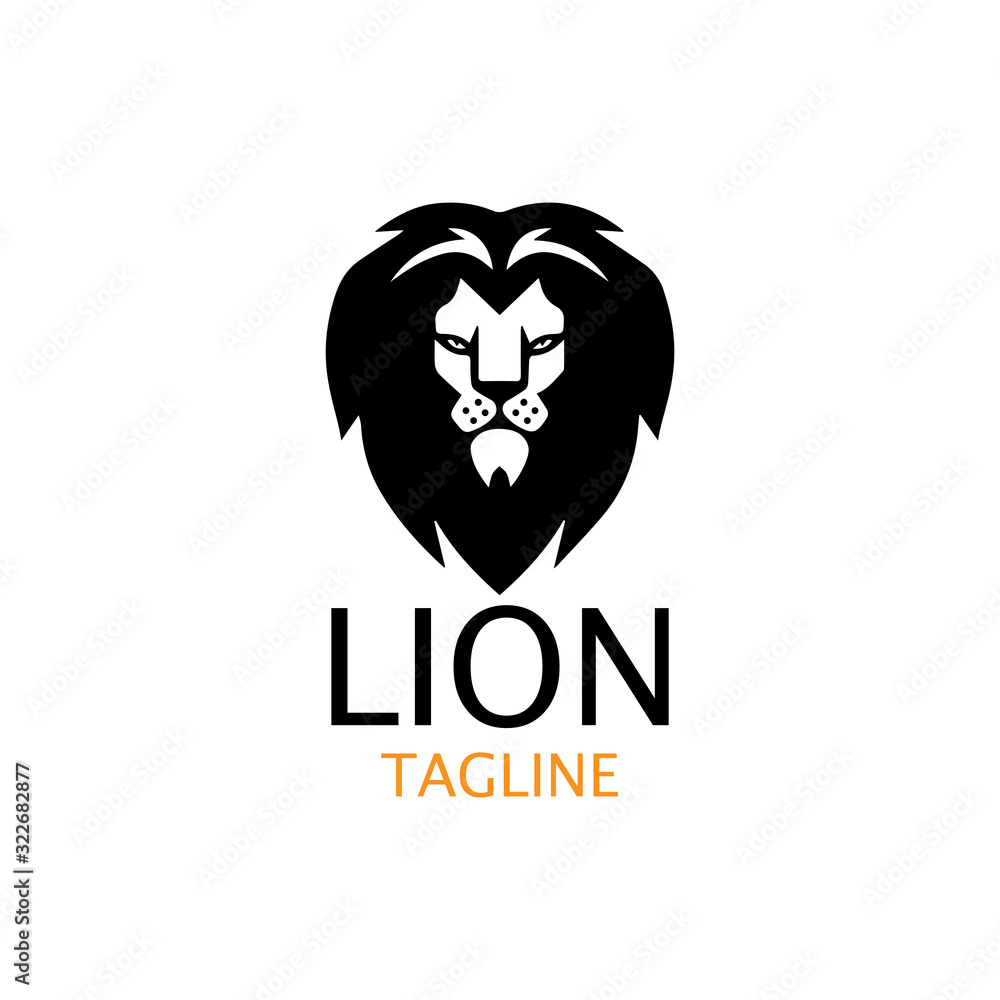 lion head logo template vector icon lion head logo template vector icon