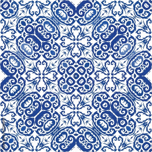 Decorative color ceramic azulejo tiles.