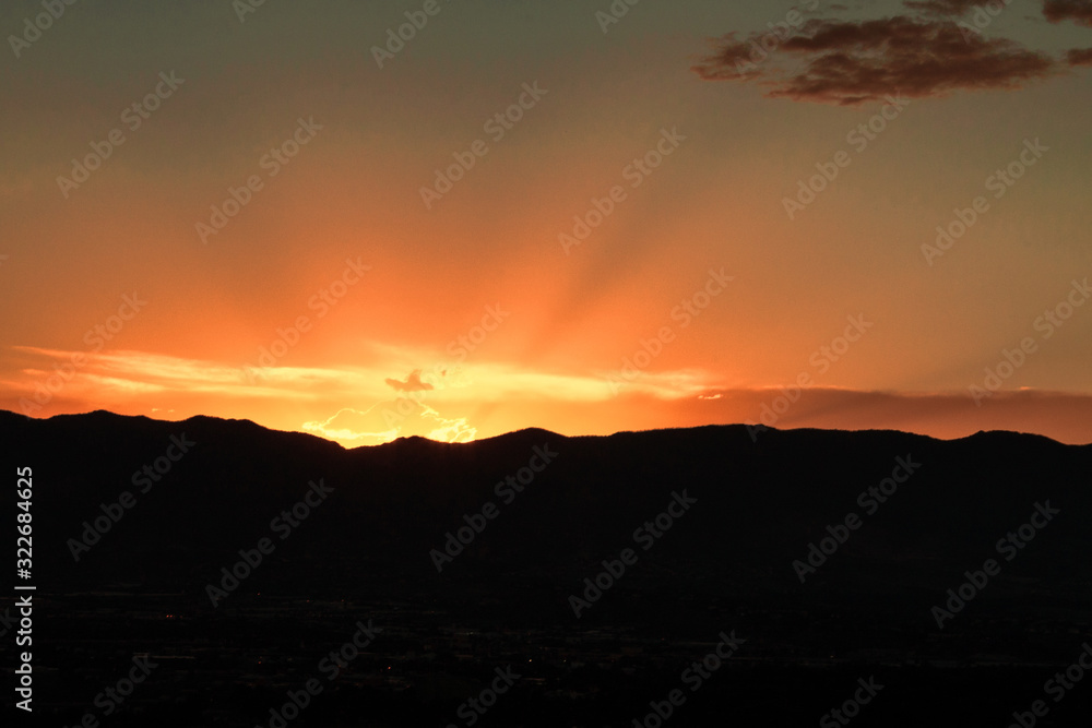 sunset in the mountains sunset in the mountains