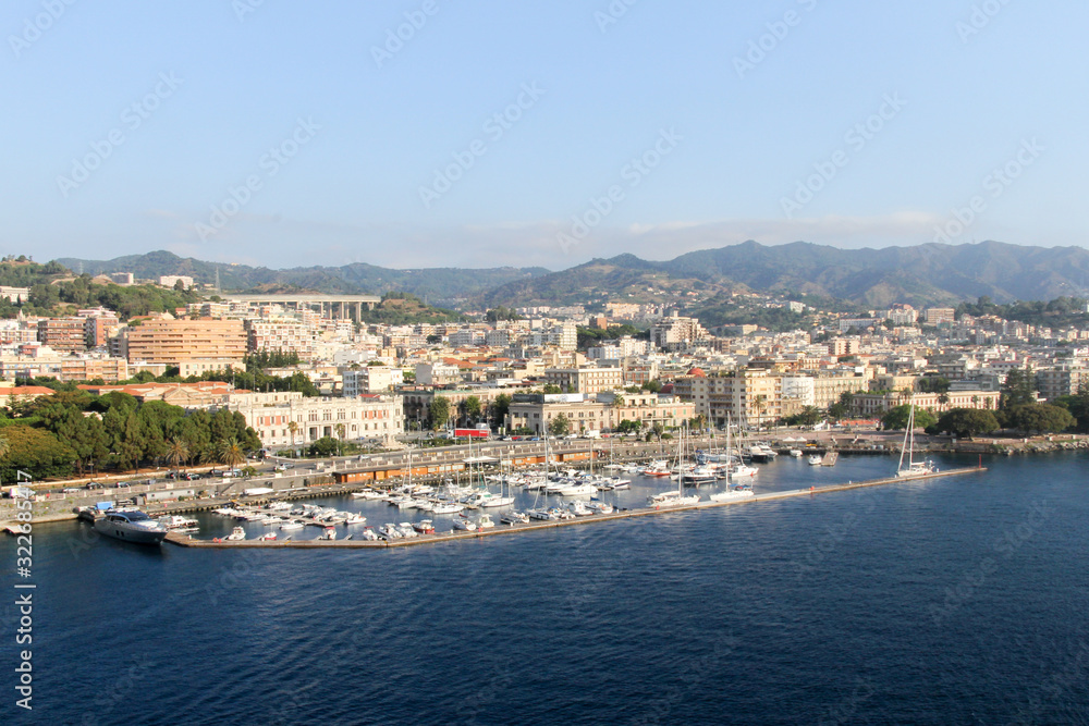 View over Messina harbour, Italy