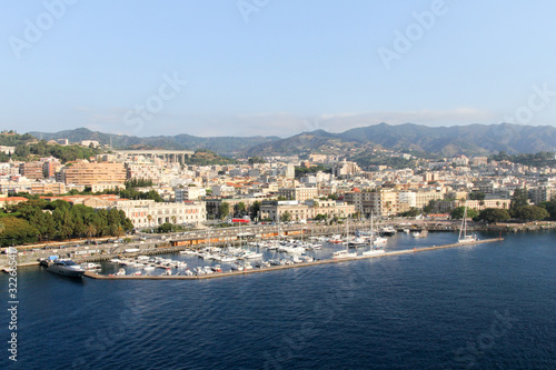 View over Messina harbour  Italy