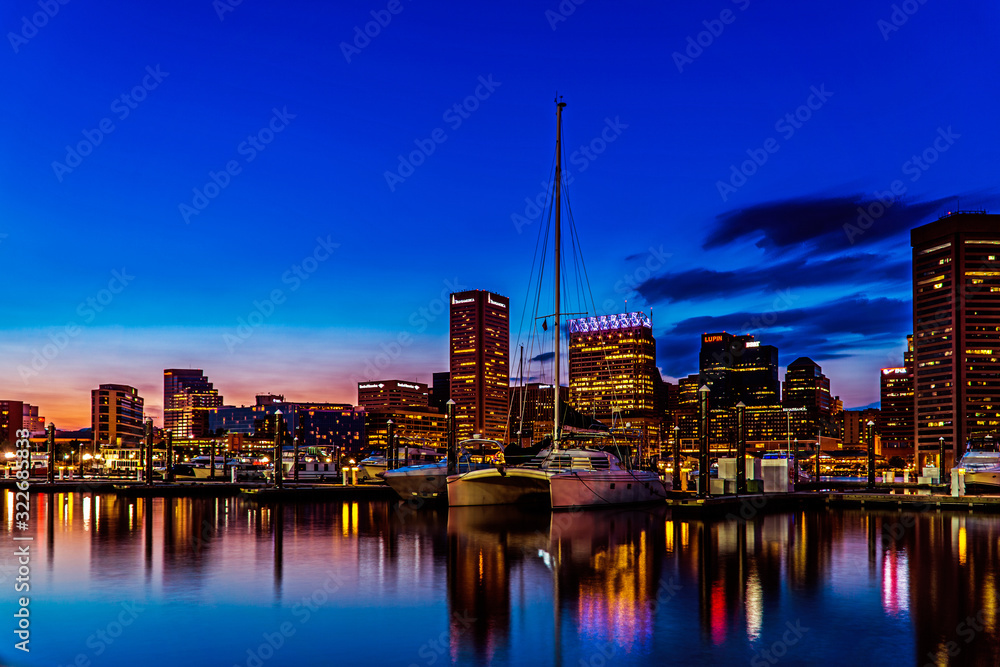 Obraz premium Baltimore Cityscape, USA