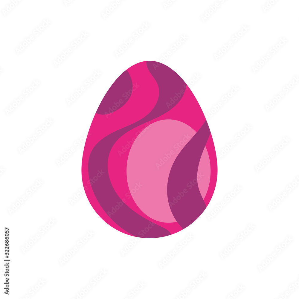easter egg painted with waves stripes flat style easter egg painted with waves stripes flat style
