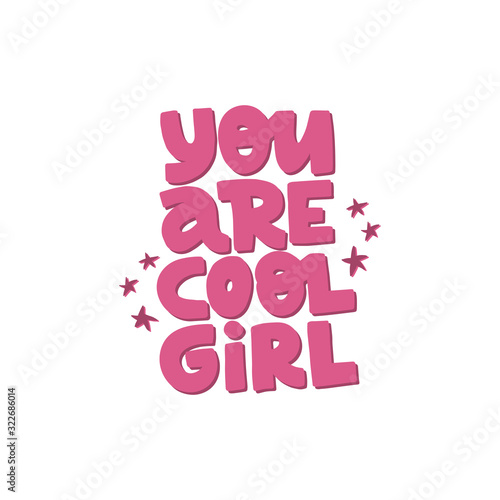 Flat vector quote illustration. Unique typography phrase
