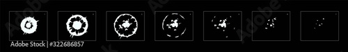 Shine blast animation effect. frame by frame classic animation sprite sheet for game, cartoon, video, animation or motion.