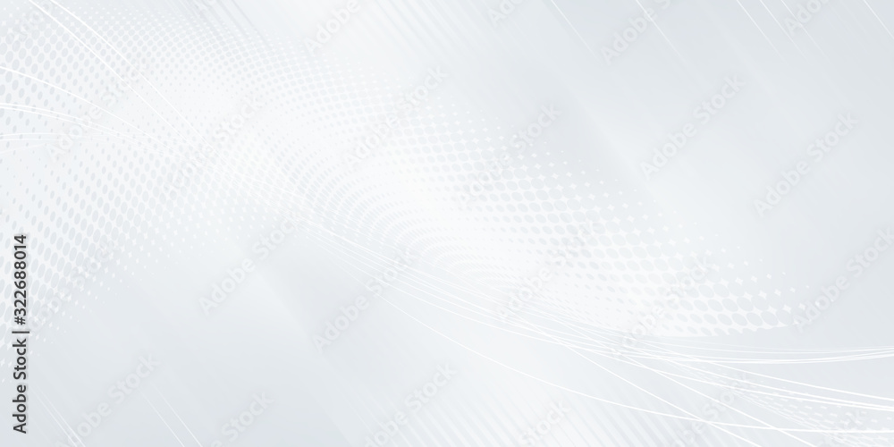 Gray halftone pattern with white line motion backdrop wallpaper. Clean Grey geometric background. Gray halftone pattern with white line motion backdrop wallpaper. Clean Grey geometric background.