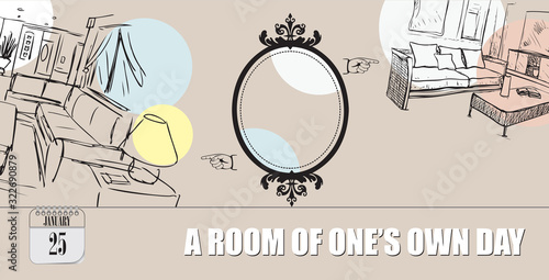 Postcard room of your day