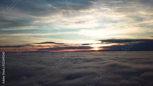 Vancouver Mainland was covered with fog so I was curious how is the view from the top of the cloud. And I've found amazing sunset so I took this time-lapse. photo