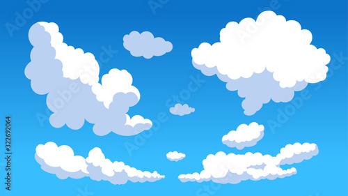 Cloud cartoon style vector illustration background