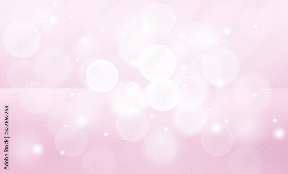 Bokeh and stars white light abstract pink background blurred. use Valentines Day concept. New year day, wallpaper backdrop, wedding card and texture your product.