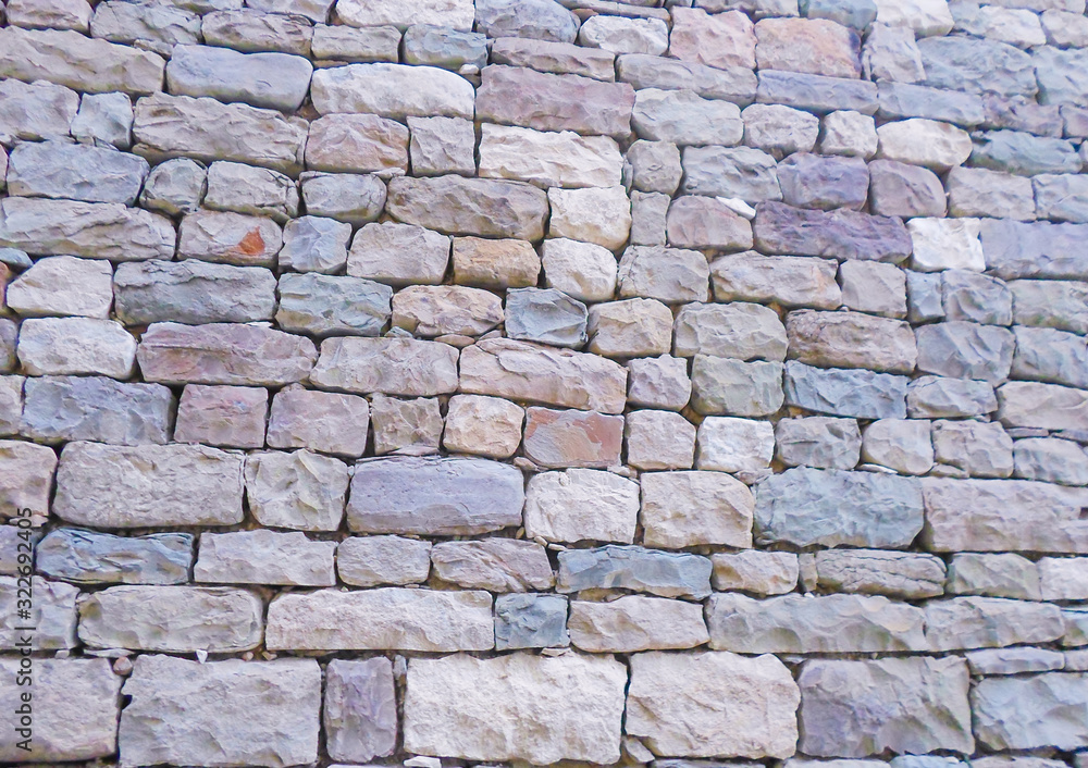 Fototapeta premium real stone wall without cement. old house with stone walls. surface, background, texture