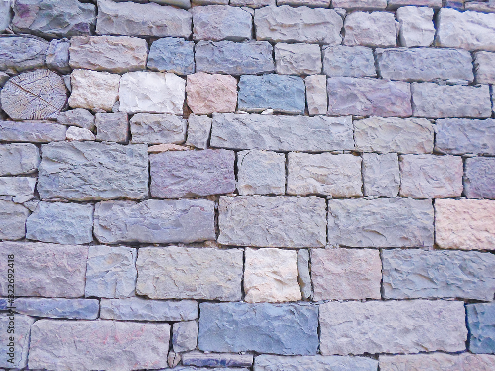 Fototapeta premium real stone wall without cement. old house with stone walls. surface, background, texture