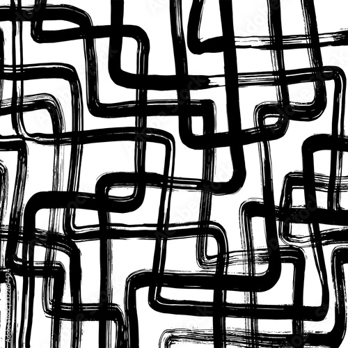 Brush pattern. Abstract texture. Grunge background. Vector.