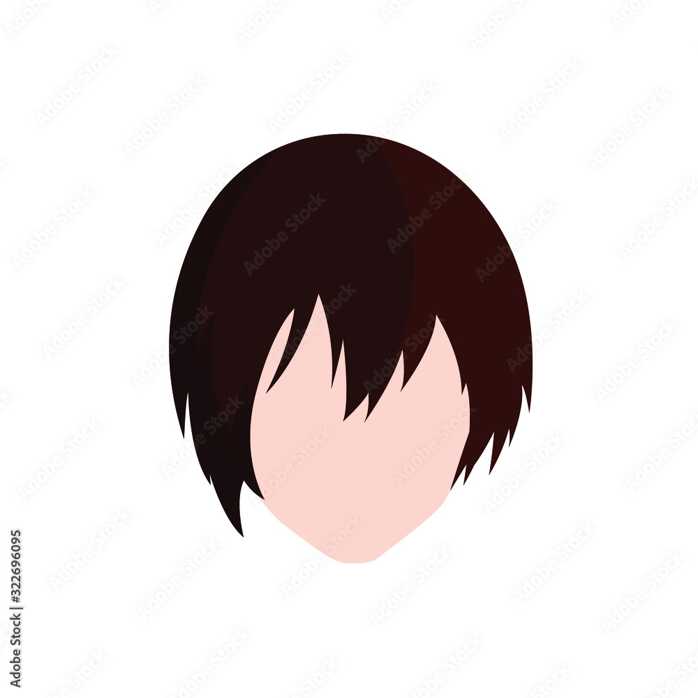 Plakat Projekt graficzny fryzury mężczyzn Ilustracja wektora W stylu anime lub komiksowym. mężczyzna fryzury logo wektor