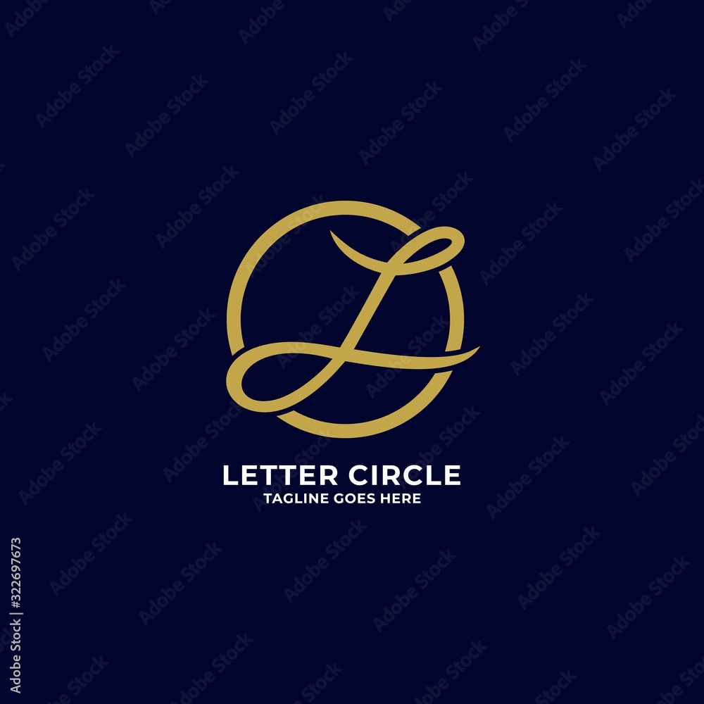 Vector Logo Illustration Abstract Letter With Circle Line Art Style Vector Logo Illustration Abstract Letter With Circle Line Art Style