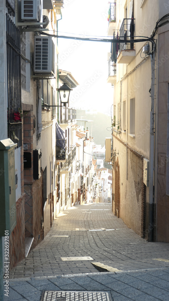 Steep narrow village street