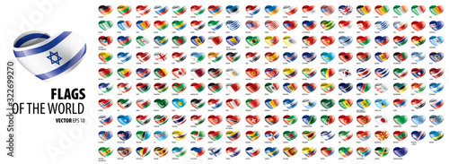 National flags of the countries. Vector illustration on white background