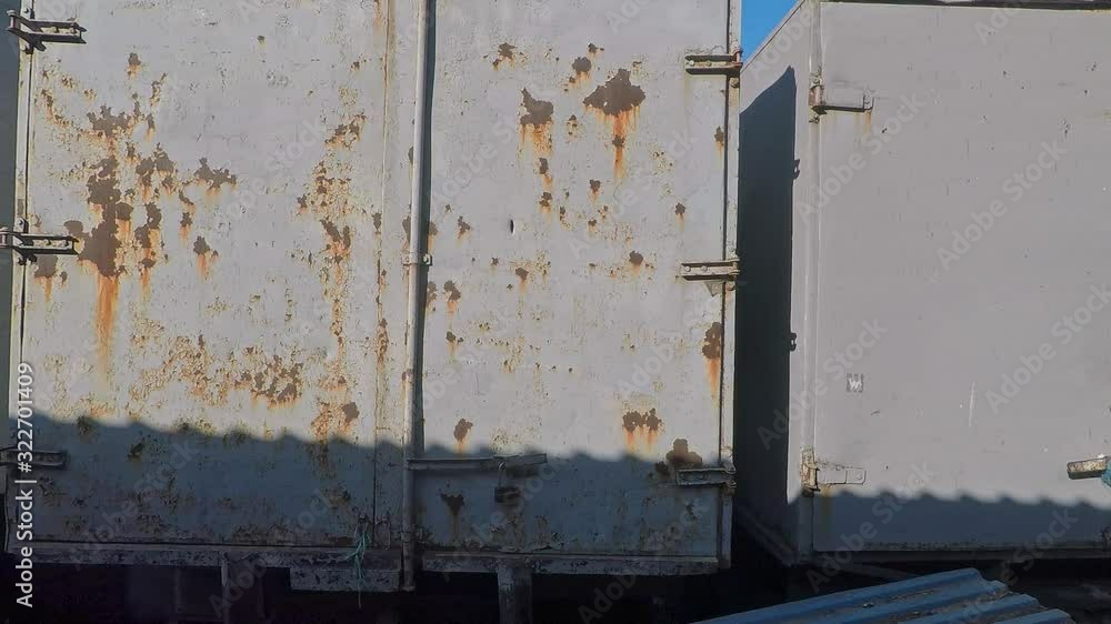 background texture of old trucks view from the side of the doors to the booths background texture of old trucks view from the side of the doors to the booths