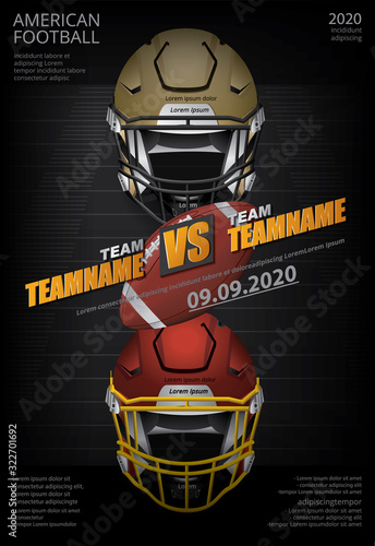 American football Poster Vector Illustration