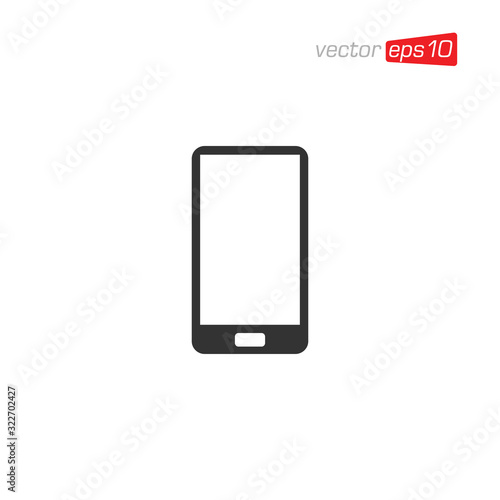 Smart Phone Flat Icon Design Vector