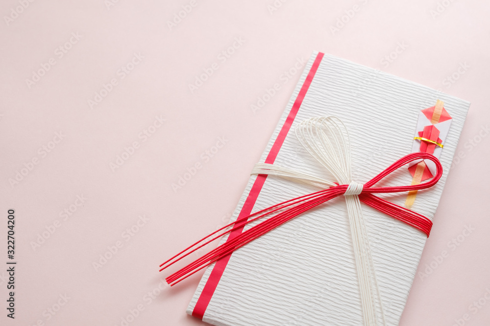 Fototapeta premium 【写真素材】ご祝儀袋 祝い事 結婚式 のし 水引