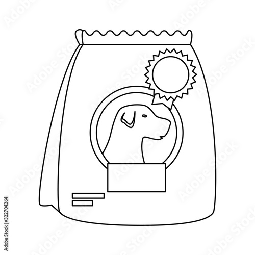 bag of food for dog isolated icon vector illustration design