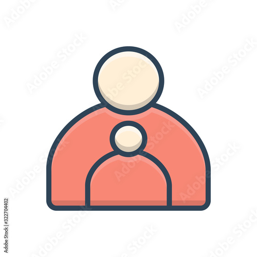 Color illustrationicon for parental