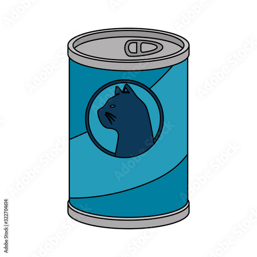 food cat in can isolated icon vector illustration design