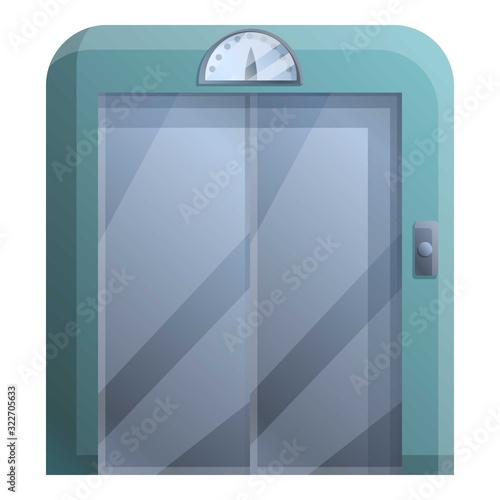 Hotel elevator icon. Cartoon of hotel elevator vector icon for web design isolated on white background