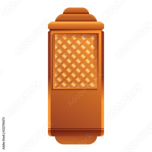 Wood elevator cabine icon. Cartoon of wood elevator cabine vector icon for web design isolated on white background