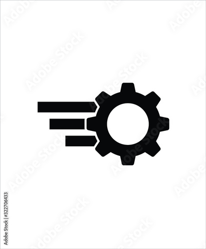 cogwheel flat design icon,best illustration design icon.
